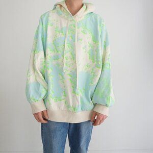 Making The Cut Neon Green Cream Paint Splatter Hooded Sweatshirt 2XL (New)